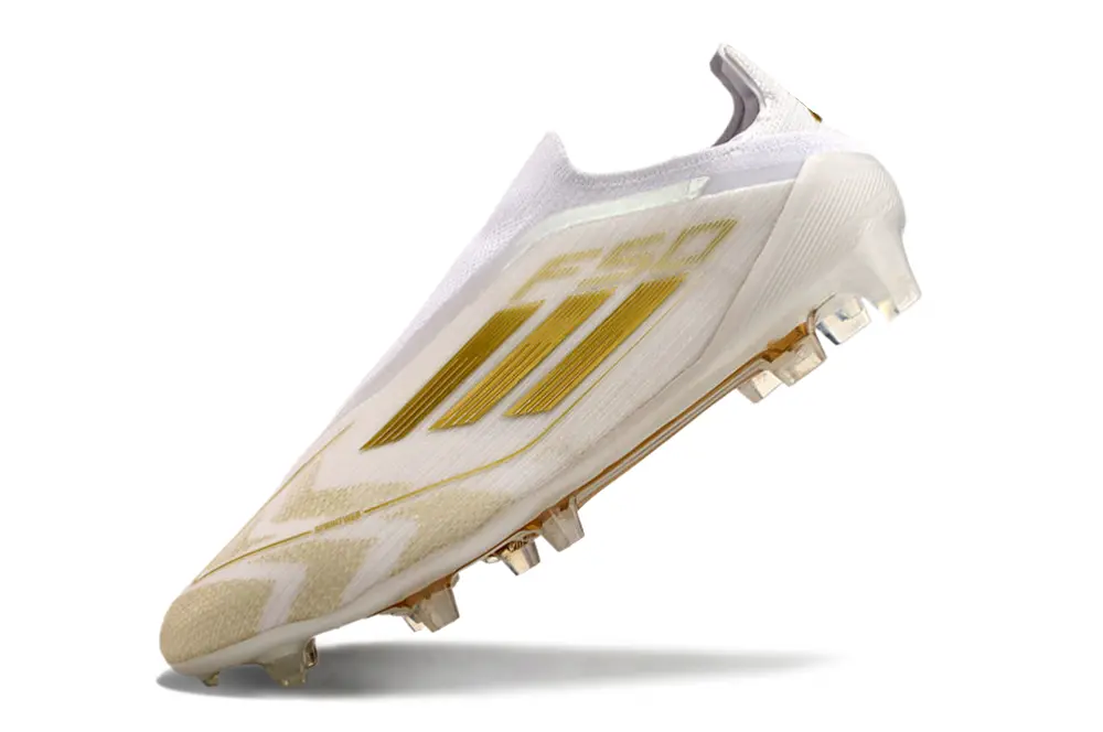 Adidas F50 Elite Laceless FG - White/Gold/Translucent