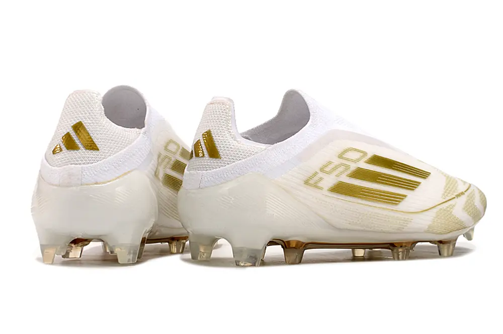 Adidas F50 Elite Laceless FG - White/Gold/Translucent