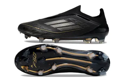 Adidas F50 Elite Laceless FG - Black/Metallic Gold/Transparent