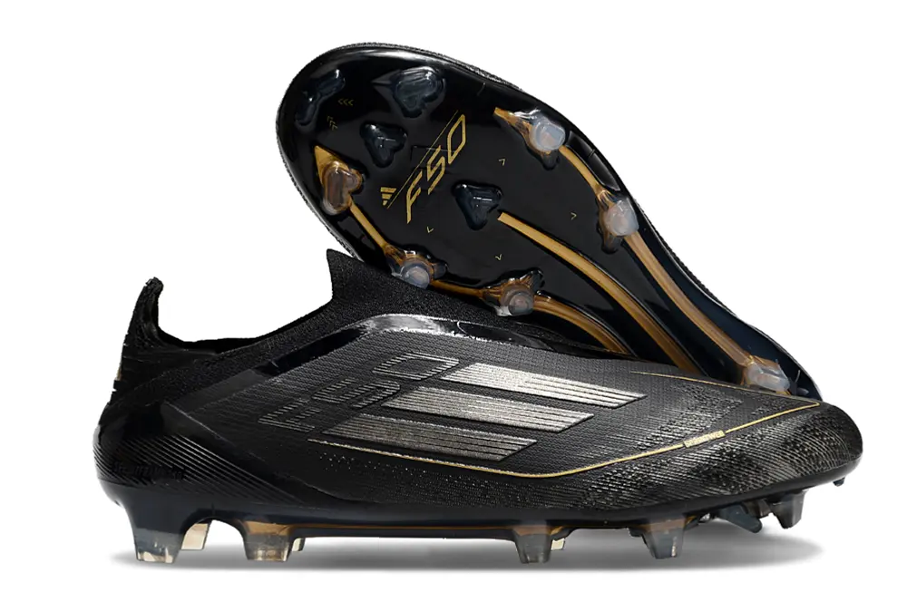 Adidas F50 Elite Laceless FG - Black/Metallic Gold/Transparent