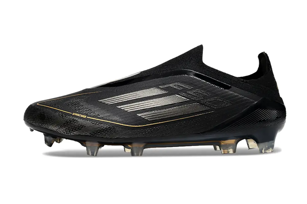 Adidas F50 Elite Laceless FG - Black/Metallic Gold/Transparent