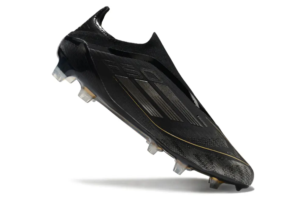 Adidas F50 Elite Laceless FG - Black/Metallic Gold/Transparent
