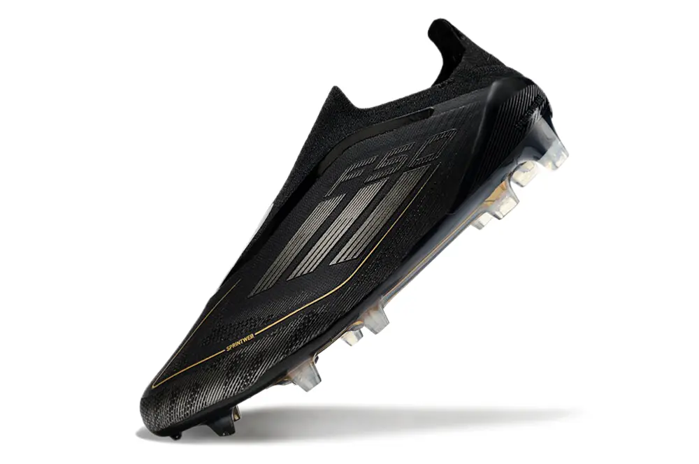 Adidas F50 Elite Laceless FG - Black/Metallic Gold/Transparent