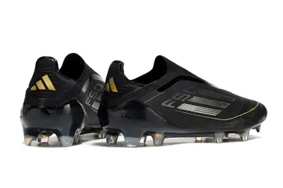 Adidas F50 Elite Laceless FG - Black/Metallic Gold/Transparent