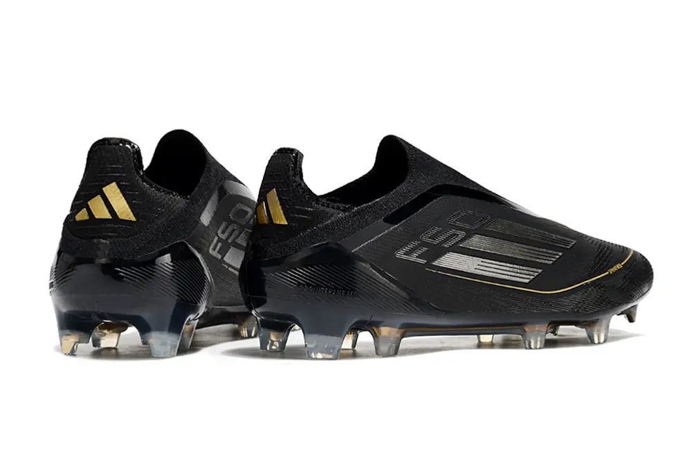 Adidas F50 Elite Laceless FG - Black/Metallic Gold/Transparent