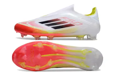 Adidas F50 Elite Laceless FG - White/Infrared/Neon Yellow