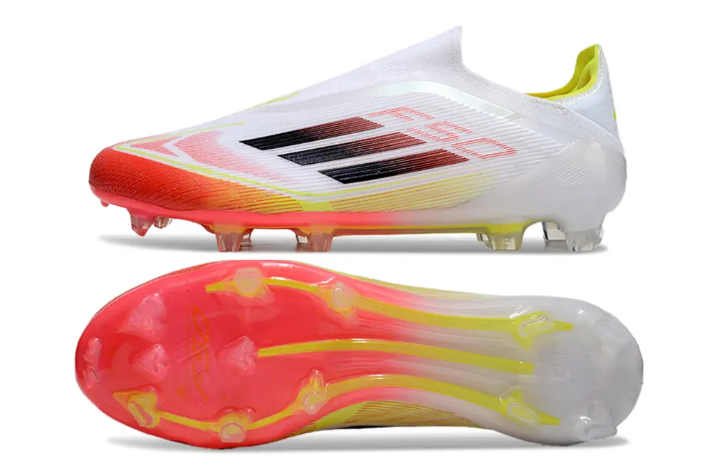 Adidas F50 Elite Laceless FG - White/Infrared/Neon Yellow