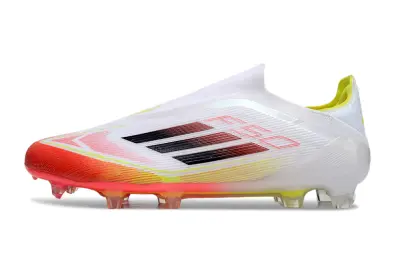 Adidas F50 Elite Laceless FG - White/Infrared/Neon Yellow