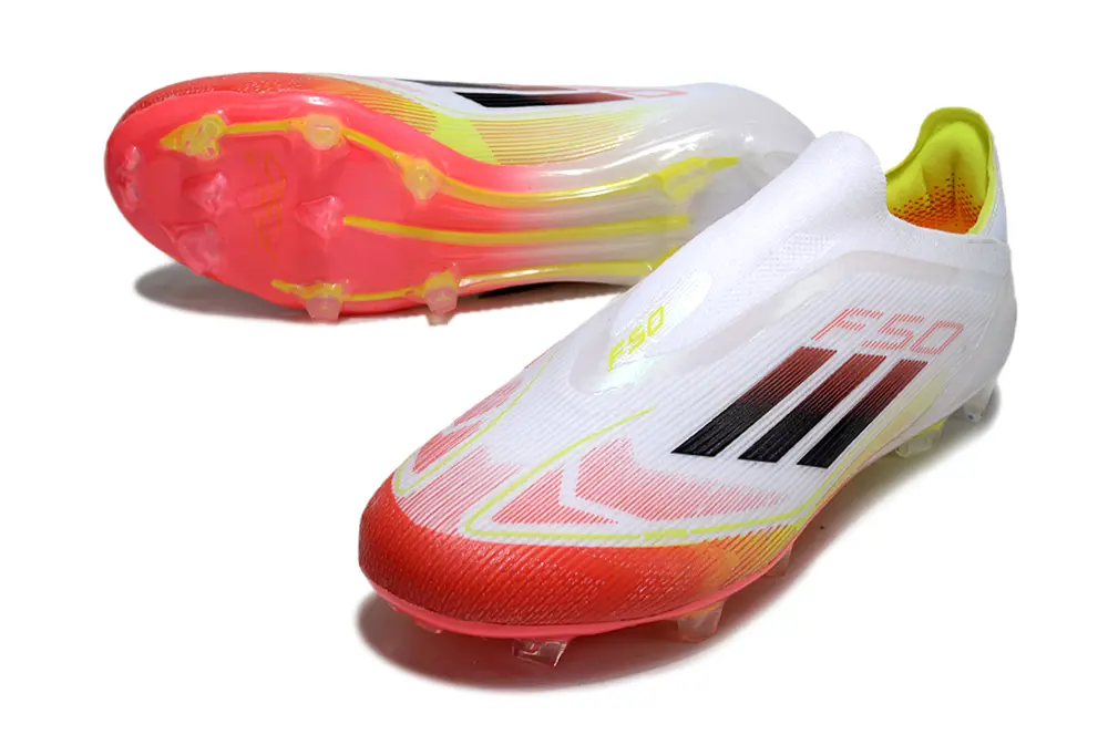 Adidas F50 Elite Laceless FG - White/Infrared/Neon Yellow