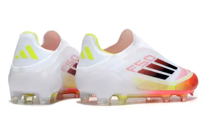 Adidas F50 Elite Laceless FG - White/Infrared/Neon Yellow