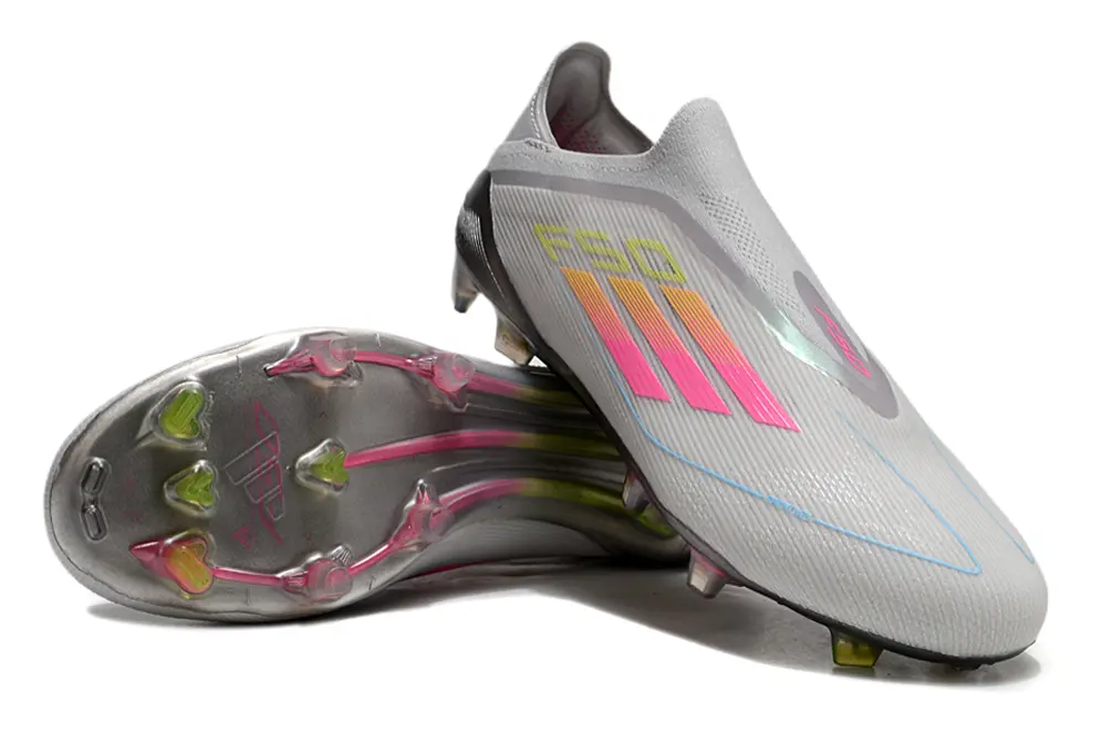 Adidas F50 Elite Laceless FG - Gray/Electric Pink/Neon Green