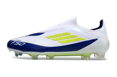 Messi x Adidas F50 Elite Laceless FG - Blue/White/Neon Yellow