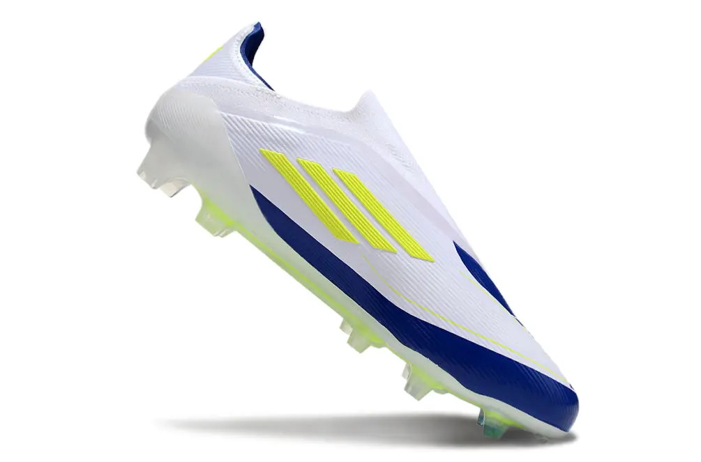 Messi x Adidas F50 Elite Laceless FG - Blue/White/Neon Yellow
