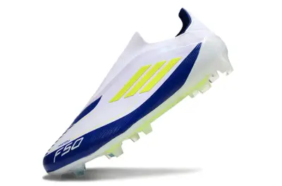 Messi x Adidas F50 Elite Laceless FG - Blue/White/Neon Yellow