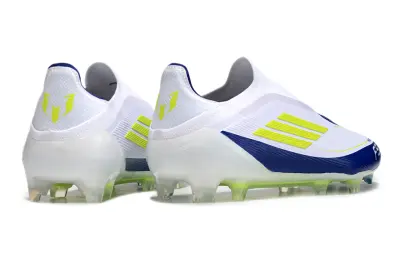 Messi x Adidas F50 Elite Laceless FG - Blue/White/Neon Yellow