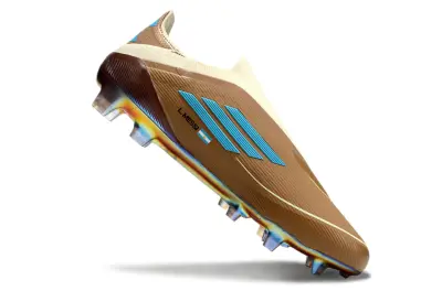 Bad Bunny x Messi x Adidas F50 Elite Laceless FG - Brown/Chocolate Brown/Golden Sand