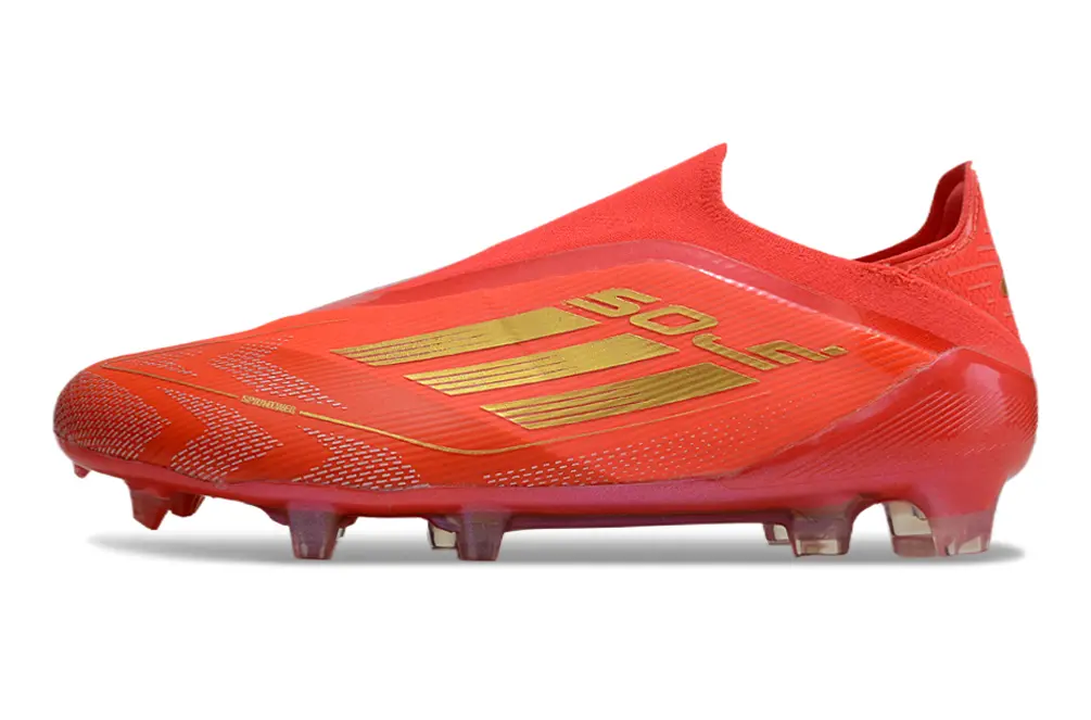 Adidas F50 Elite Laceless FG - Red/Flame Red/Golden Luxe