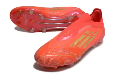 Adidas F50 Elite Laceless FG - Red/Flame Red/Golden Luxe