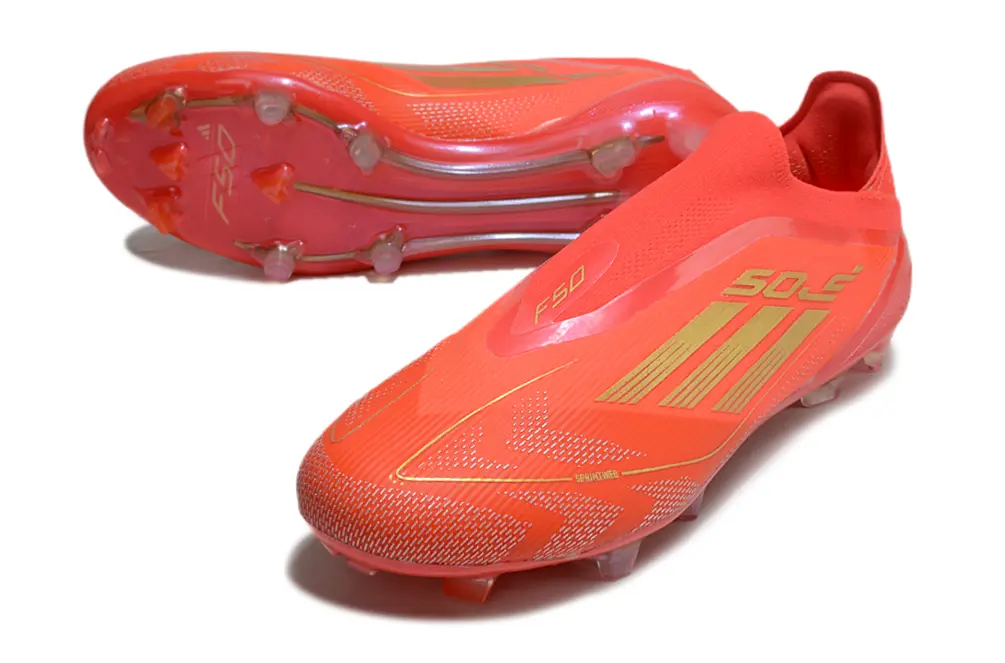Adidas F50 Elite Laceless FG - Red/Flame Red/Golden Luxe