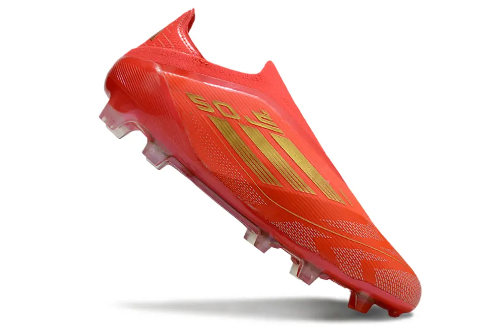 Adidas F50 Elite Laceless FG - Red/Flame Red/Golden Luxe