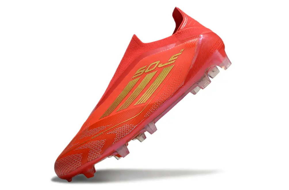 Adidas F50 Elite Laceless FG - Red/Flame Red/Golden Luxe