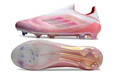 Lamine Yamal x Adidas F50 Elite Laceless FG - Pink/Soft Pink/White