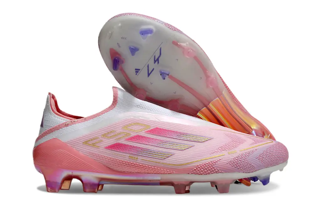 Lamine Yamal x Adidas F50 Elite Laceless FG - Pink/Soft Pink/White