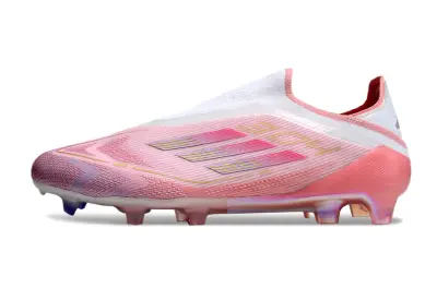 Lamine Yamal x Adidas F50 Elite Laceless FG - Pink/Soft Pink/White