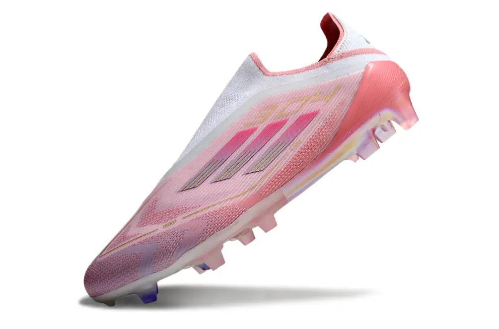Lamine Yamal x Adidas F50 Elite Laceless FG - Pink/Soft Pink/White