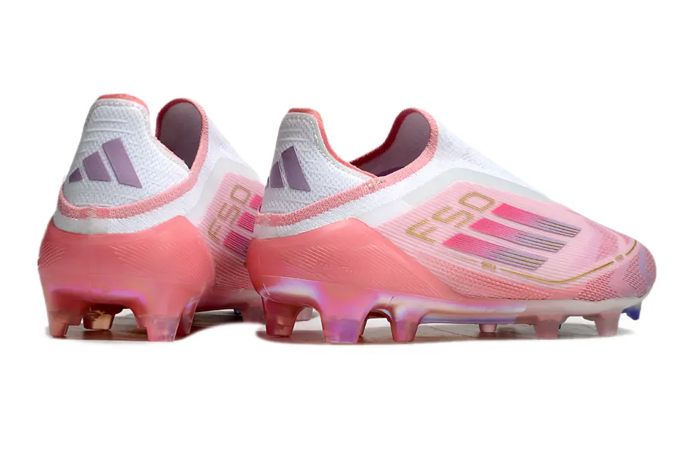 Lamine Yamal x Adidas F50 Elite Laceless FG - Pink/Soft Pink/White