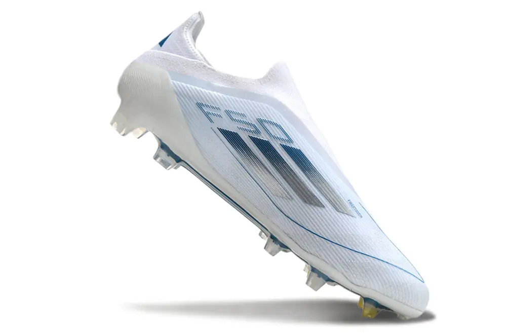 Adidas F50 Elite Laceless FG - White/Sky Blue/Silver