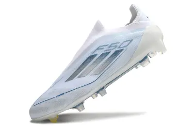 Adidas F50 Elite Laceless FG - White/Sky Blue/Silver