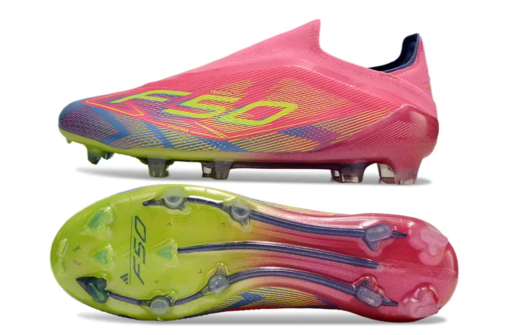 Adidas F50 Elite Laceless FG - Pink/Electric Pink/Lime Green