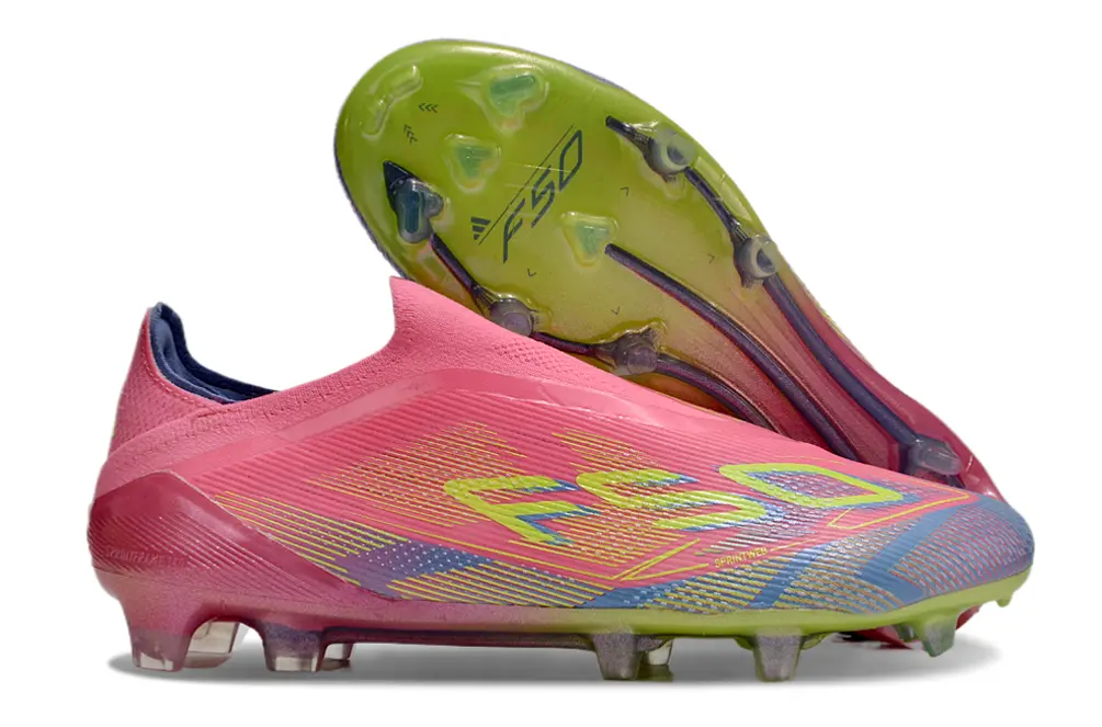 Adidas F50 Elite Laceless FG - Pink/Electric Pink/Lime Green