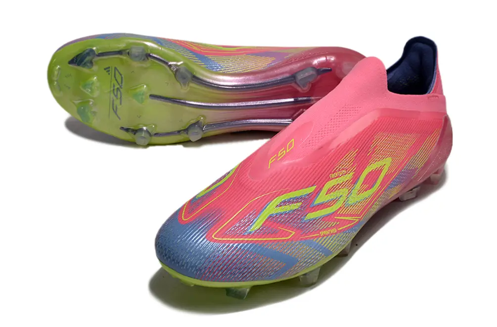 Adidas F50 Elite Laceless FG - Pink/Electric Pink/Lime Green