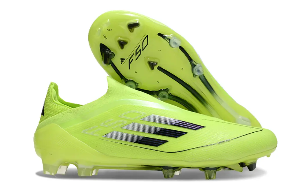 Adidas F50 Elite Laceless FG - Lime/Vibrant Lime/Black