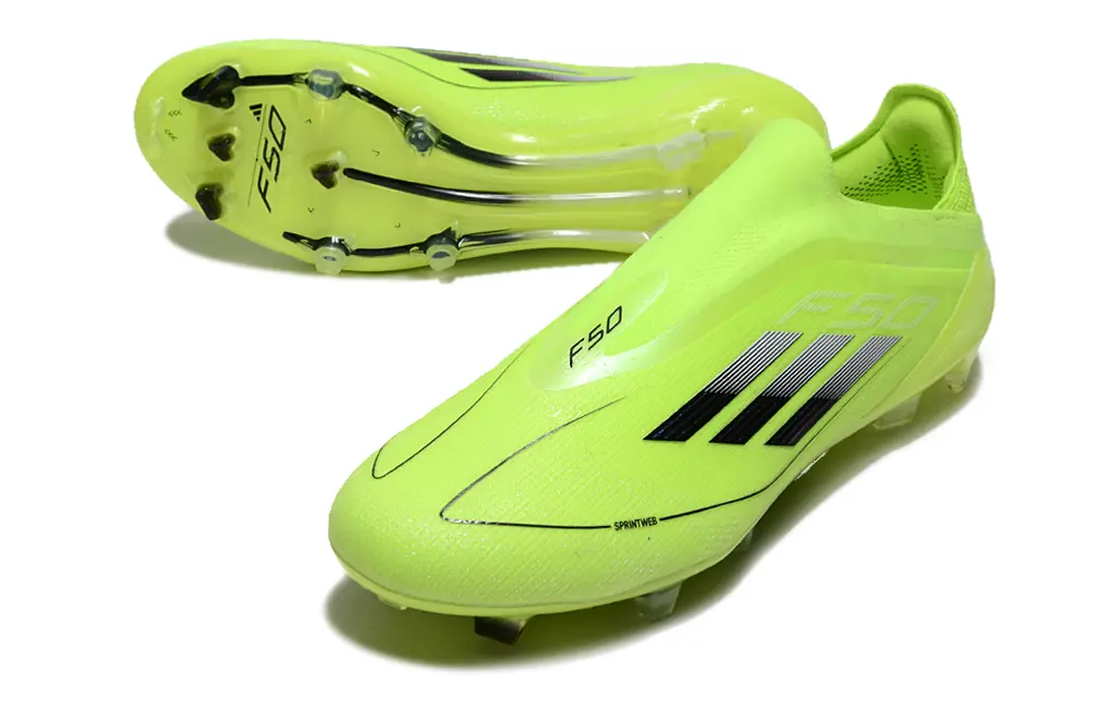 Adidas F50 Elite Laceless FG - Lime/Vibrant Lime/Black