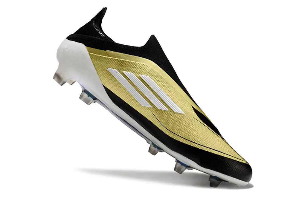 Messi x Adidas F50 Elite Laceless FG - Black/Golden Blaze/White Pearl