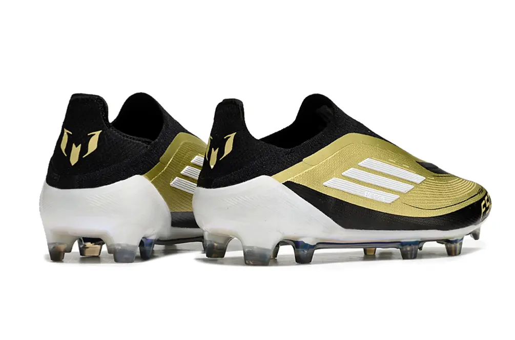 Messi x Adidas F50 Elite Laceless FG - Black/Golden Blaze/White Pearl