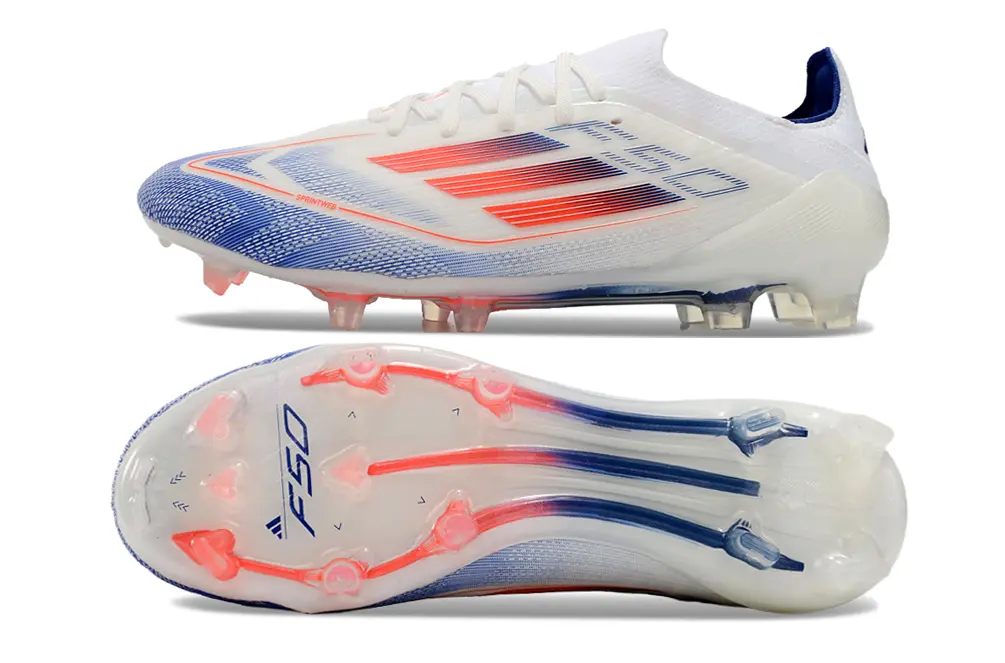 Adidas F50 Elite FG - White/Electric Blue/Sunset Orange