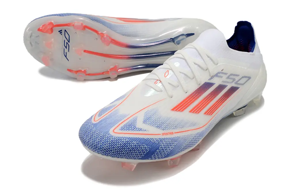 Adidas F50 Elite FG - White/Electric Blue/Sunset Orange