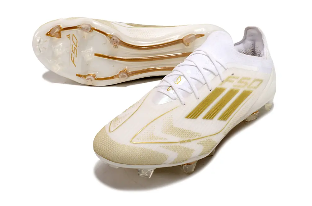 Adidas F50 Elite FG - White/Golden Metallic/Crisp White