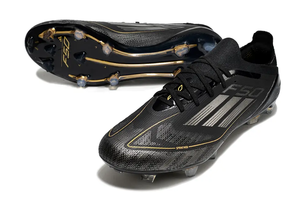 Adidas F50 Elite FG - Black/Gold/Black
