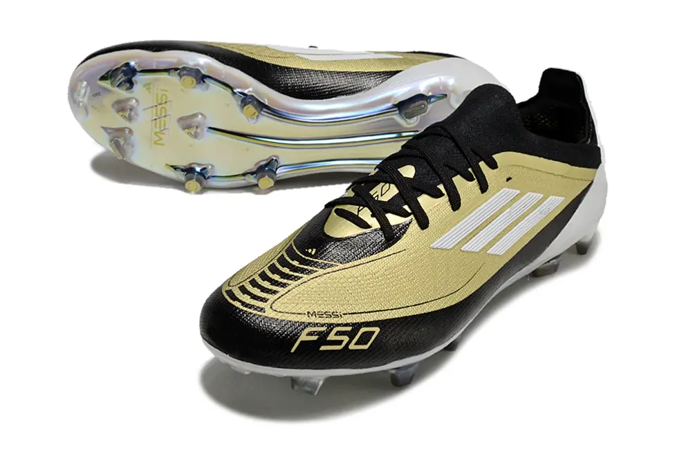 Messi x Adidas F50 Elite FG - Black/Metallic Gold/White