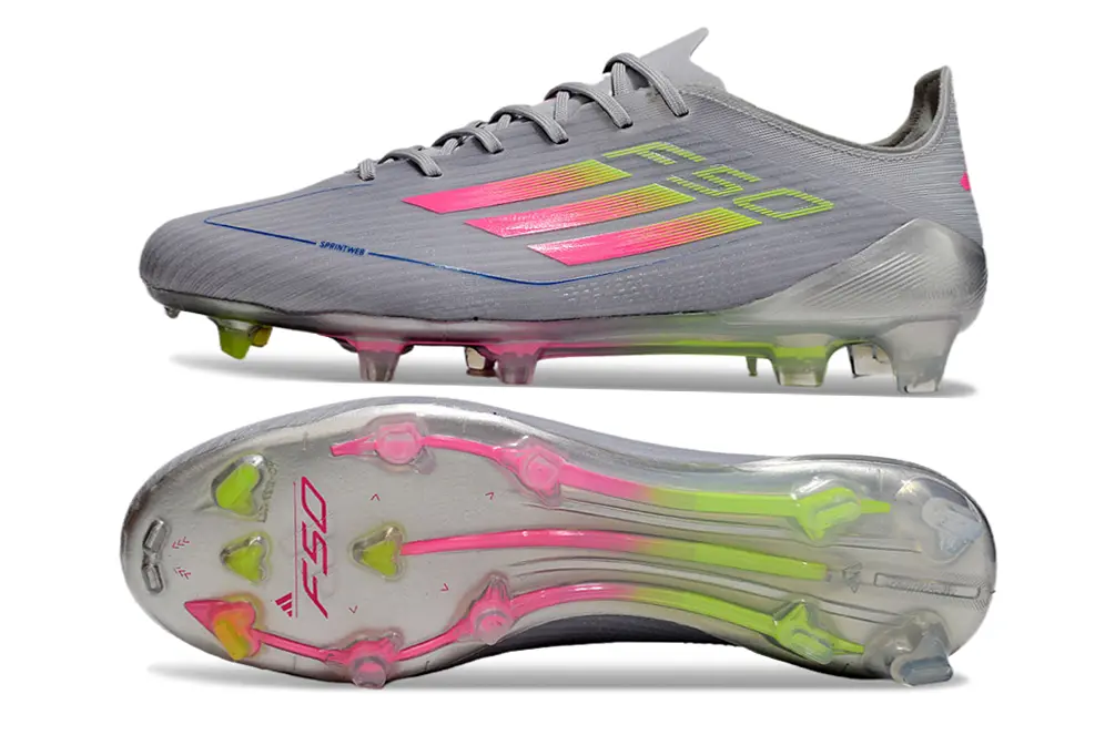 Adidas F50 Elite FG - Gray/Neon Pink/Spring Green