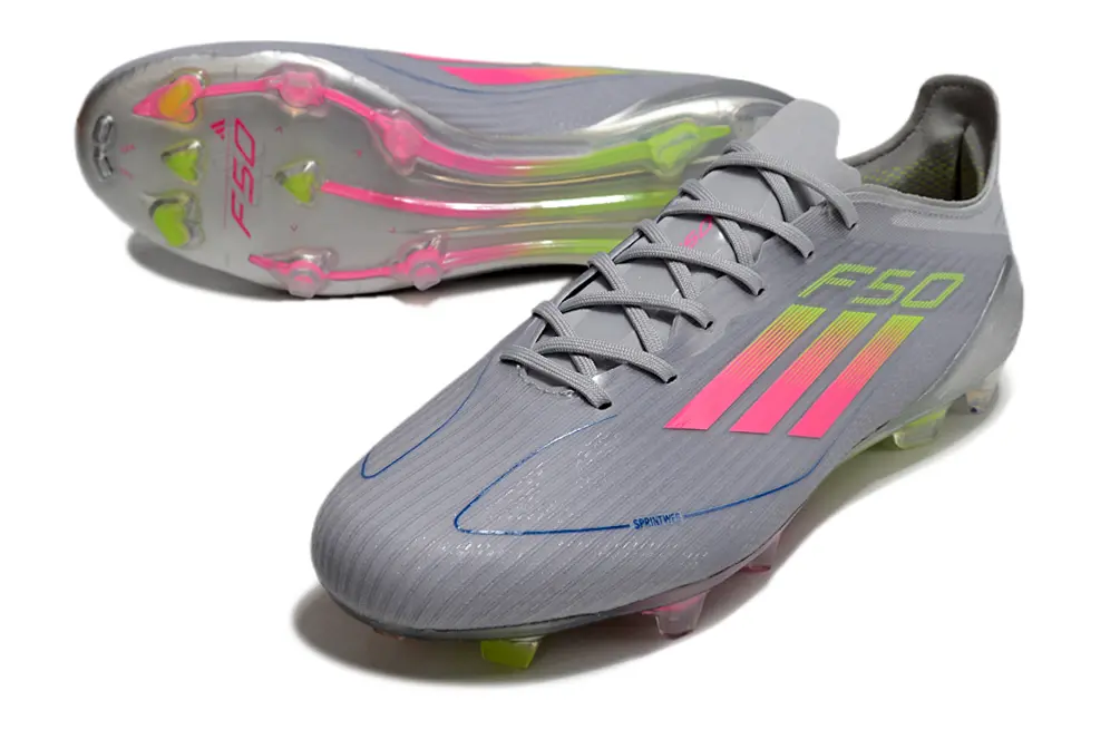 Adidas F50 Elite FG - Gray/Neon Pink/Spring Green