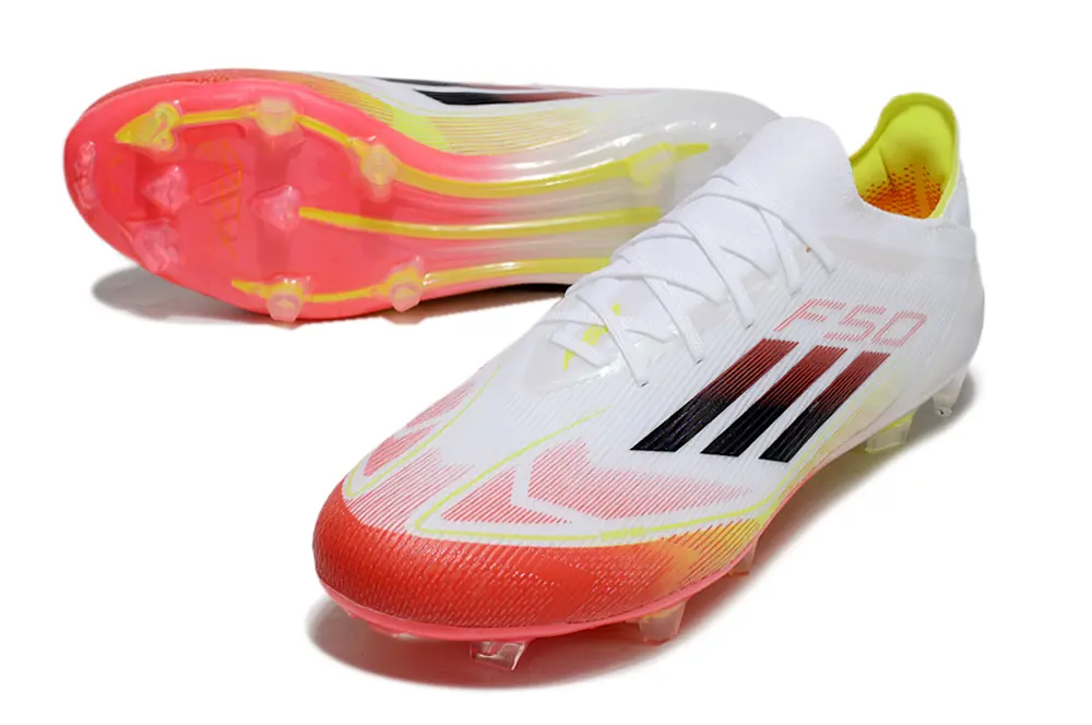 Adidas F50 Elite FG - White/Vibrant Orange/Bright Yellow