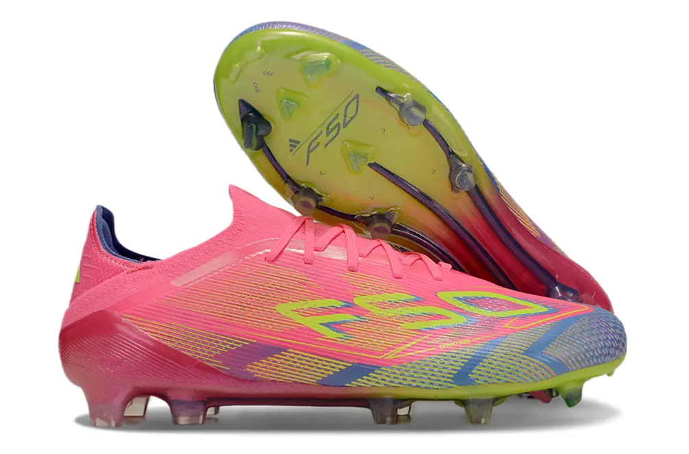 Adidas F50 Elite FG - Pink/Neon Yellow/Blue