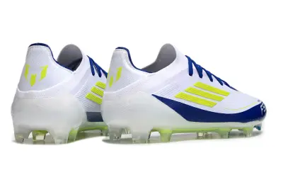 Messi x Adidas F50 Elite FG - White/Electric Blue/Lime Green