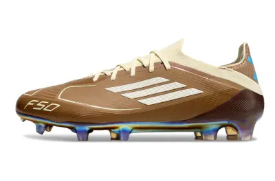 Bad Bunny x Messi x Adidas F50 Elite FG - Brown/Desert Tan/Sky Blue